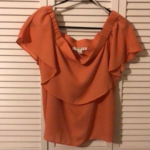Peach off the shoulder top